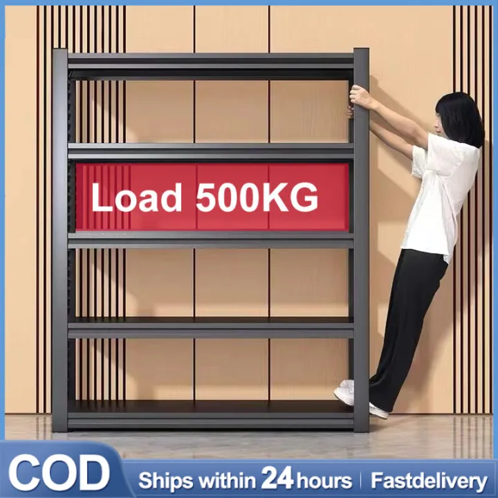 Load 500 KG Boltless Rack Steel Rack Shelves 5 layers Metal Rack ...
