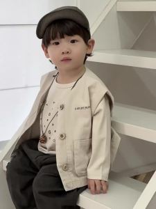 New Spring Clothing for Children 2026 Baby spring clothing Korean style childrens wear spring collection boys casual sweatshirt and pants set