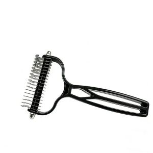 Kirilgu Stainless Steel Double Sided Hair Remover Comb Ideal forGrooming Sessions 9H4B3