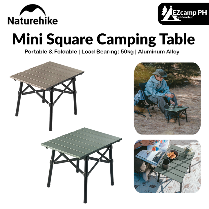 Naturehike%20Mini%20Square%20Camping%20Table%20Folding%20Portable%20Only%201kg%20Foldable%20Aluminum%20Durable%2050kg%20Max%20Load%20Ultralight%20Hiking%20Backpacking%20Picnic%20BBQ%20Small%20Egg%20Roll%20Table%20with%20Storage%20Bag%20Nature%20Hike%20-%20Image%202