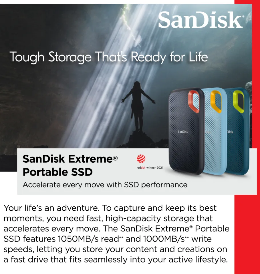 外付けハードディスク・ドライブ SanDisk SSD EXTREME 500 1TB USB3.1 Gen1 Amazon | sandisk 1tb Extreme Portable External ssd | SanDisk | 外