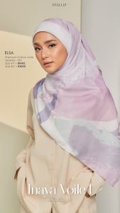 Tudung Bawal Corak Cotton Voile Imallis Bidang 47 50