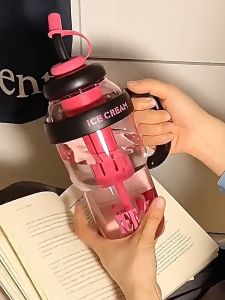 1300ml Bottle Cartoon Plastic Water Bottle Sport Drink Tumbler Large Capacity Exercise Drinking Cup