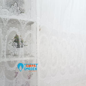 Gorden mewah gorden jendela gorden pintu Gorden minimalis kekinian motif prada tulip Orange