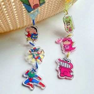 Crayon Shin-Chan Cute Cartoon Action Keychain Pendant Kawaii Periphery Toy Adorkable Schoolbag Decoration Birthday Christmas Gift