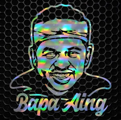 Stiker Bapa Aing Cutting Stiker Mobil Motor laptop