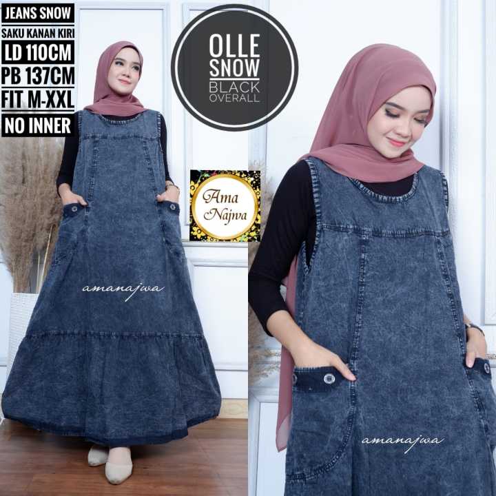 Overall sale jeans muslimah