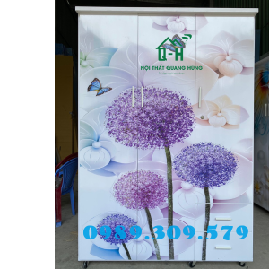 TỦ NHỰA ĐÀI LOAN 3 CÁNH IN 3D BỒ CÔNG ANH CAO CẤP HCM