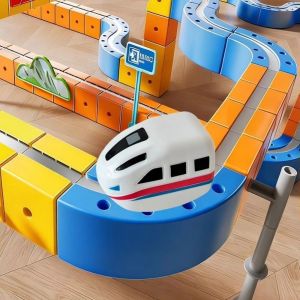 OKKFINE Plastic ic Tracks Train Smooth Steady Driving Intelligent Toy Small Train Interesting Railway Track Toys Children Gift