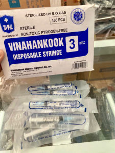 VINAHANKOOK HỘP 100 CÂY Bơm tiêm sử dụng 1 lần Vinahankook 3ml DÙNG TRONG Y TẾ