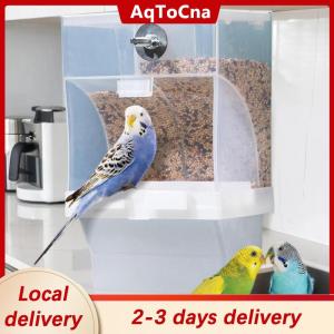 [COD] AqToCna Ship within 24 hours Large Capacity Bird Feeder Box Anti-Splash Bird Food Dispenser Durable Parrot Feeding Box For Small Medium Birds