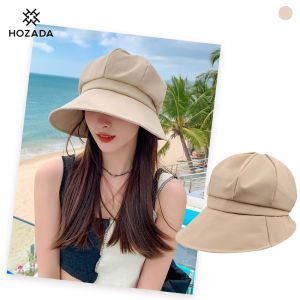 HOZADA Women Sun Cap Foldable Sun Hat Casual Sun Hats Portable Beach Cap Large Brim Cap Sun Protection Cap UV Protection Hats With Windproof Rope for Outdoor Travel