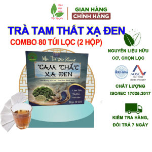 Combo 80 gói trà túi lọc tam thất xạ đen trà xạ đen tam thất Bảo Khang thanh nhiệt mát gan hỗ trợ giải độc tiêu u tăng đề kháng