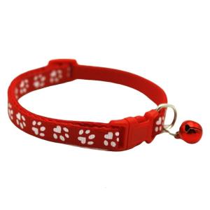 Fashion Cats Collar with Bells and Adjustable Belt For Pet Safety Lovely Pattern Print for Dog Cats Outdoor Use