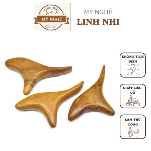 Dụng Cụ day ấn Huyệt Mát xa chim én Gỗ thơm- My Nghe Linh Nhi