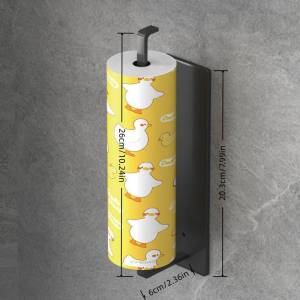 Self-Adhesive Kitchen & Toilet Paper Towel Holder - Wall-Mounted Rack for Easy Access Under Cabinets