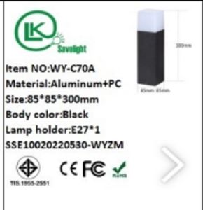 โคมไฟสนามไฟ bollardโคมไฟทางเดิน สไตล์ Modern ใส่ขั้วE27เปลี่ยนหลอดได้ง่ายสวยทันสมัยต่อไฟ220v