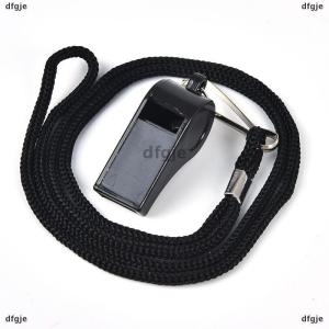 [COD] dfgje Football Soccer Referee Plastic Whistle Lanyard Emergency Loud Sound