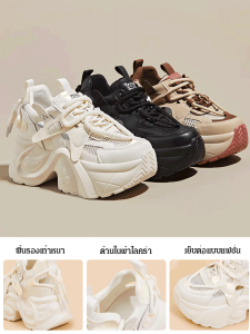 รองเท้าลําลอง แฟนกีฬา รองเท้าส้นแบน เอกลักษณ์ ประสบการณ์ที่สะดวกสบาย กลวง เพิ่มขึ้น 10 ซม สุขภาพ