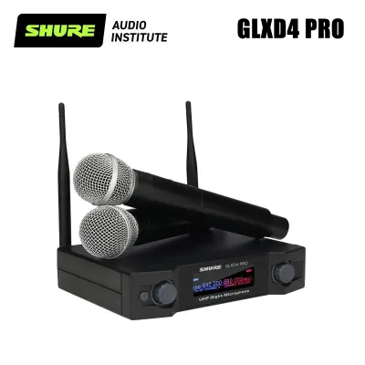 SHURE GLXD4 MAX Dual Wireless Microphone UHF Wireless Handheld Microphone Suitable for Stage Performance Karaoke KTV Good Sound Quality Wireless UHF 800 zm Dual Microphone Provides Far Range Signal