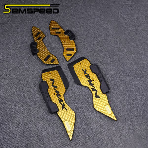 SEMSPEED Motorcycle CNC Footpegs Footrest Foot Pegs Matting For Yamaha NMAX 155 150 125 V3 Techmax Turbo 2025