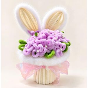 Bó Hoa Thỏ Kẽm Nhung 22 Bông/Bó | Bó Hoa Trang Trí Xinh Xắn Quà Sinh Nhật Valentine Kỷ Niệm