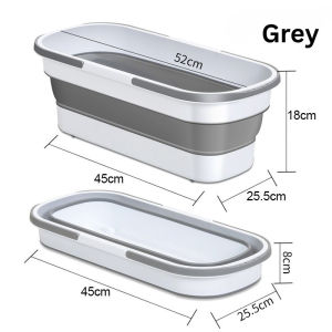 45cm Oversized Panel Squeeze Mop 360 Flat Mop Berputar Mop Lipat Mop Lantai Hands Free Lazy Mop Folding Bucket Household