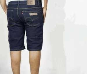 Celana Jeans Pendek Pria - Celana Simple dan Santai - Celana Jeans Biru Muda