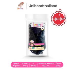 Uniband หนังยางรัดผม ไม่กินผม ไม่ดีดขาดง่าย TPU Basic Size : Black