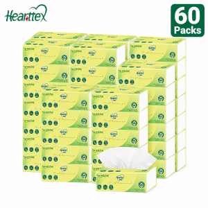 【JJ HOME】 【20Packs/Box】心相印Hearttex 3-Ply Facial Tissue 100 Sheets Soft Fragrance-Free Box Tissue Virgin Wood Pulp