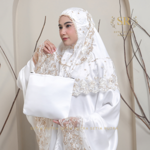 Mukena Dewasa Aleya Silk Premium Renda Mewah Jumbo