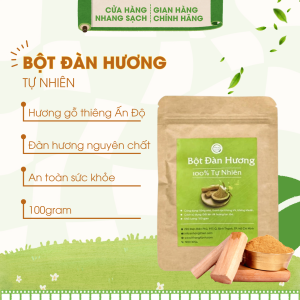 Bột Đàn Hương Ấn Độ Nhang Xanh Hộp 100g – Nguyên Chất Tự Nhiên Thơm Gỗ – Xông Nhà Tẩy Uế Thờ Cúng