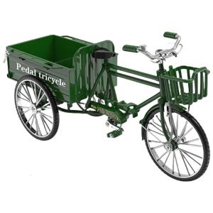 Retro Styles Metal Tricycle Toy with Practical Carrying Function Nostalgic Three Wheeled Flatbed Truck Model Ornament