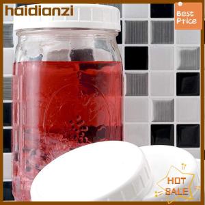 haidianzi 10pc White Mason Canning Drinking Jars Lid 70mm 86mm Inner Diameter Plastic Covers Unlined Ribbed Lids Storage Caps Replacements