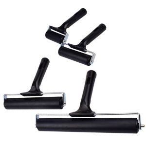 CMIEWN5 6/10/15/20ซม. การก่อสร้าง ภาพวาดด้วยหมึก ที่กลิ้ง เพชรประดับเพชร แผ่นยางรอง ลูกกลิ้งทาสี ลูกกลิ้งพิมพ์ลาย ตลับหมึกพิมพ์ เครื่องมือปั๊มศิลปะ