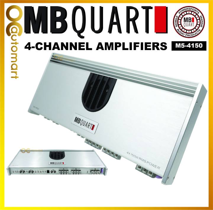 MB Quart 4 Channel Car Amplifier M5-4150 Class GH High Power Amplifiers ...