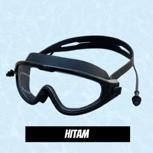 Kacamata Renang Dewasa Anti FOG Anti UV Anak Remaja Swimming Googles Big Frame Bonus Ear Plug