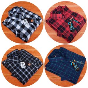 Kemeja Flanel Pria Lengan Pendek Kualitas Premium