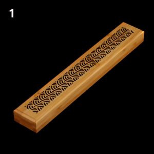 Retro Hollow carved Incense Holder Handcraft Bamboo Incense Box Censer Ash Catcher Desktop Ornament