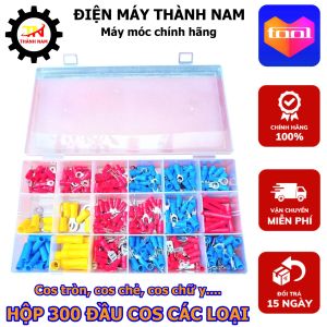 Hộp 300 đầu cos dây điện đa năng đủ loại chất liệu bền bỉ đấu nối tủ điện chuyên nghiệp