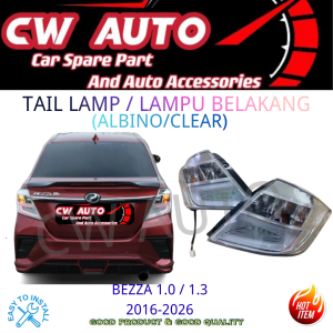 PERODUA BEZZA 2016-2026 TAIL LAMP LAMPU BELAKANG (ALBINO WHITE)(LED)(MODIFIELD)(1 SET 2 PCS)