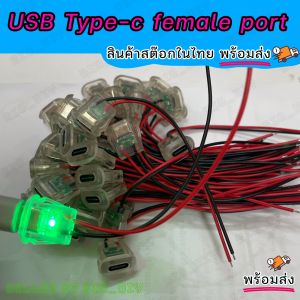 USB Type-c female port 2Pin  สำหรับงาน อิเล็กทรอนิกส์ DIY