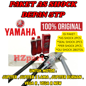 PAKET LENGKAP AS SHOCK DEPAN KODE-5TP ASLI ORIGINAL YAMAHA(2AS+1SET SEAL+2PCS PER+1SET OLI) ORI 100%