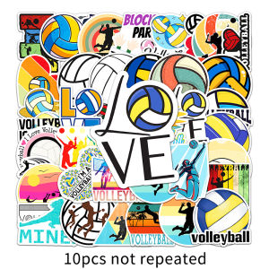 50PCS Ball Sports Sticker Outdoor Sport Volleyball Cartoon Graffiti Waterproof Decal Sticker