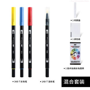 ใหม่ TOMBOW AB-T ญี่ปุ่น4/10/12เซ็ตคู่หัวเครื่องหมายศิลปะนุ่มแปรงปากกาน้ำปากกามาร์กเกอร์จิตรกรรมวาดเขียนอุปกรณ์ศิลปะ