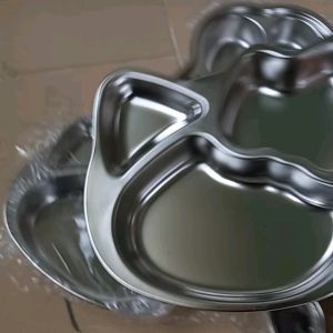 khay cơm 3 ngăn 4 ngăn trẻ em ăn dặm cho bé hình thú inox 304