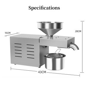 FISHERMAN New Type Stainless Steel Oil Press Small Commercial Household Intelligent Full automatic Cold Hot Pressing Stainless Steel Oil Press