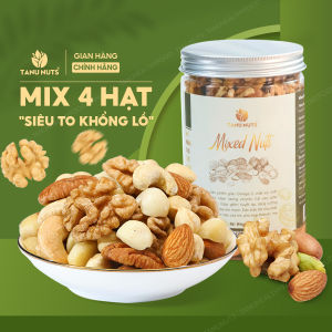 Hạt dinh dưỡng mix 4 loại hạt TANU NUTS hũ 350gr/500g granola siêu hạt mix các loại hạt ngũ cốc giảm cân ăn kiêng