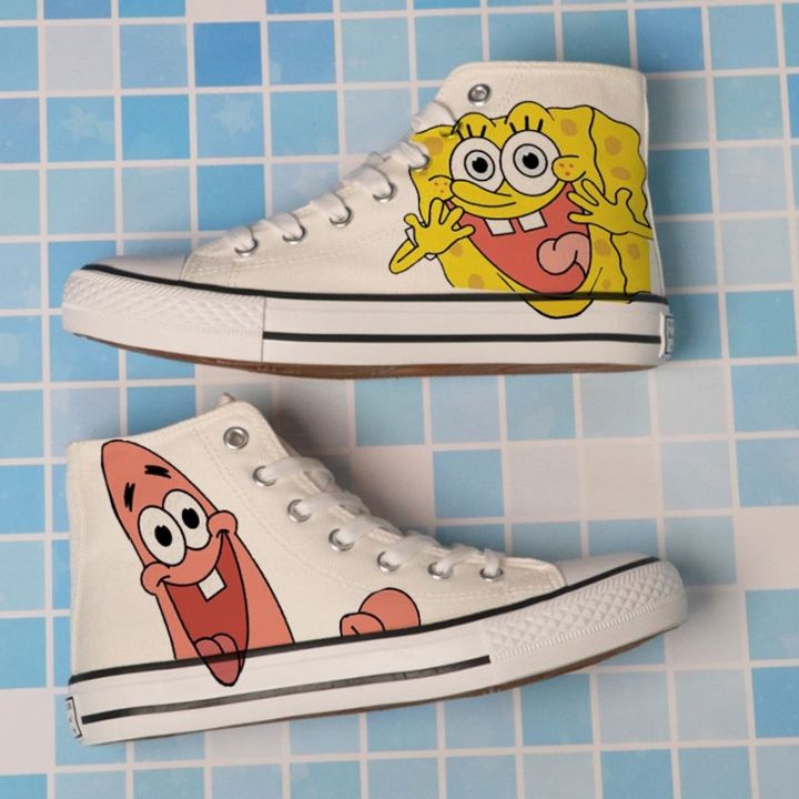 spongebob painted shoes