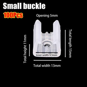 JACAUY 100Pcs Lamp Holder Fitting LED Strip Fixed Clips 220V Flexible COB Plastic Wall Lamp Holder Connector Durable 5050/5730/2835 Light Mounting Buckle For Fixing 2835 Neon Light